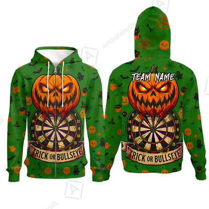 Zip Hoodie||Green