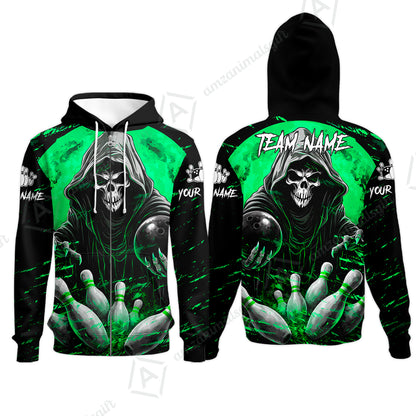Zip Hoodie||Green