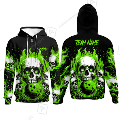 Zip Hoodie||Green