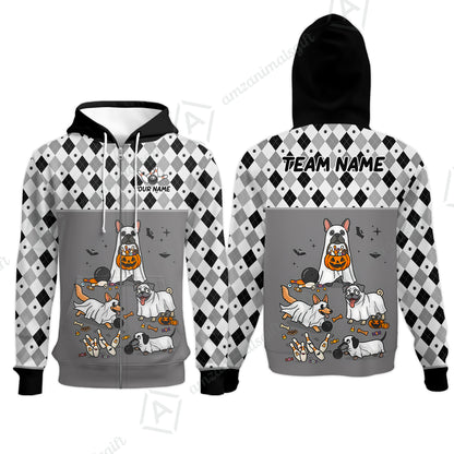 Zip Hoodie||Grey