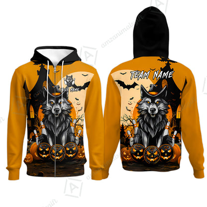 Zip Hoodie||Orange