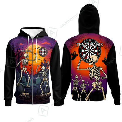Zip Hoodie||Orange