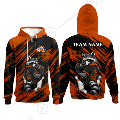 Zip Hoodie||Orange