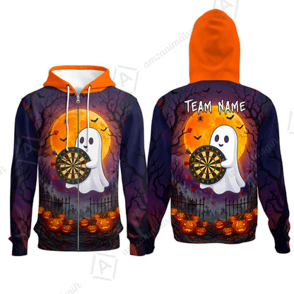 Zip Hoodie||Orange