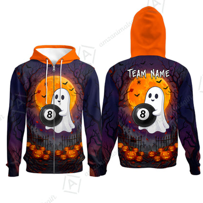 Zip Hoodie||Orange