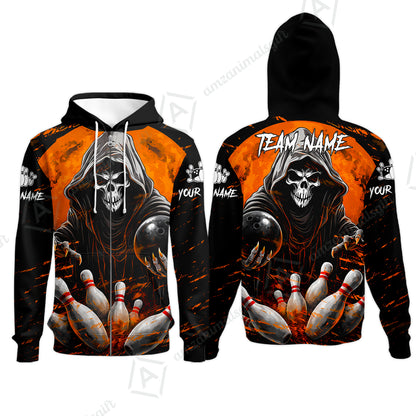 Zip Hoodie||Orange