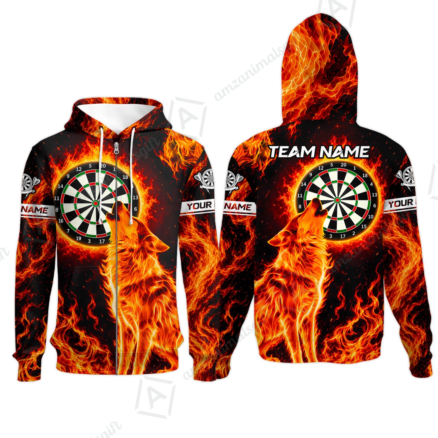 Zip Hoodie||Orange