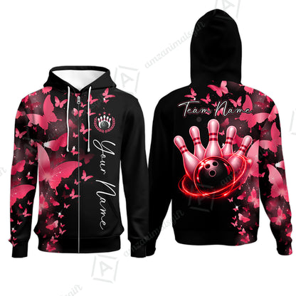 Zip Hoodie||Pink