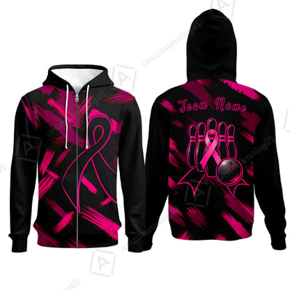 Zip Hoodie||Pink