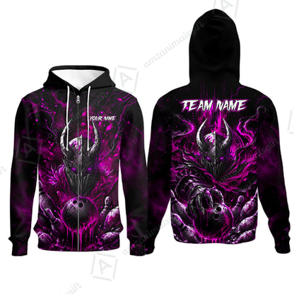 Zip Hoodie||Pink
