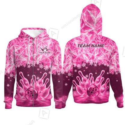 Zip Hoodie||Pink
