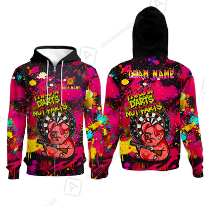 Zip Hoodie||Pink