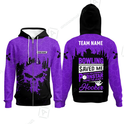Zip Hoodie||Purple