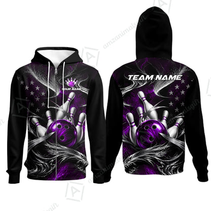 Zip Hoodie||Purple