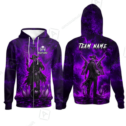 Zip Hoodie||Purple