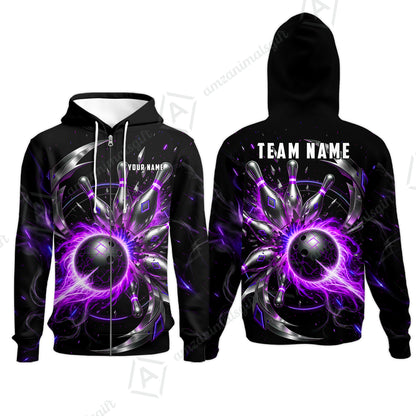 Zip Hoodie||Purple