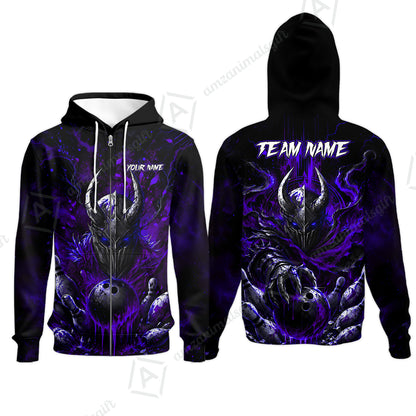 Zip Hoodie||Purple