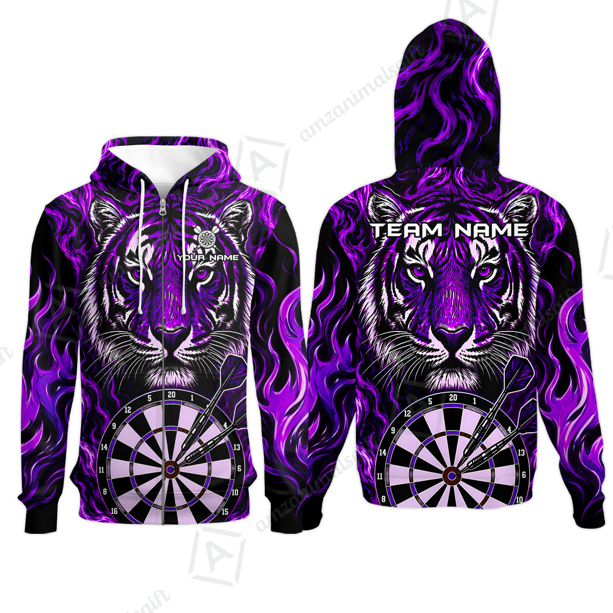 Zip Hoodie||Purple