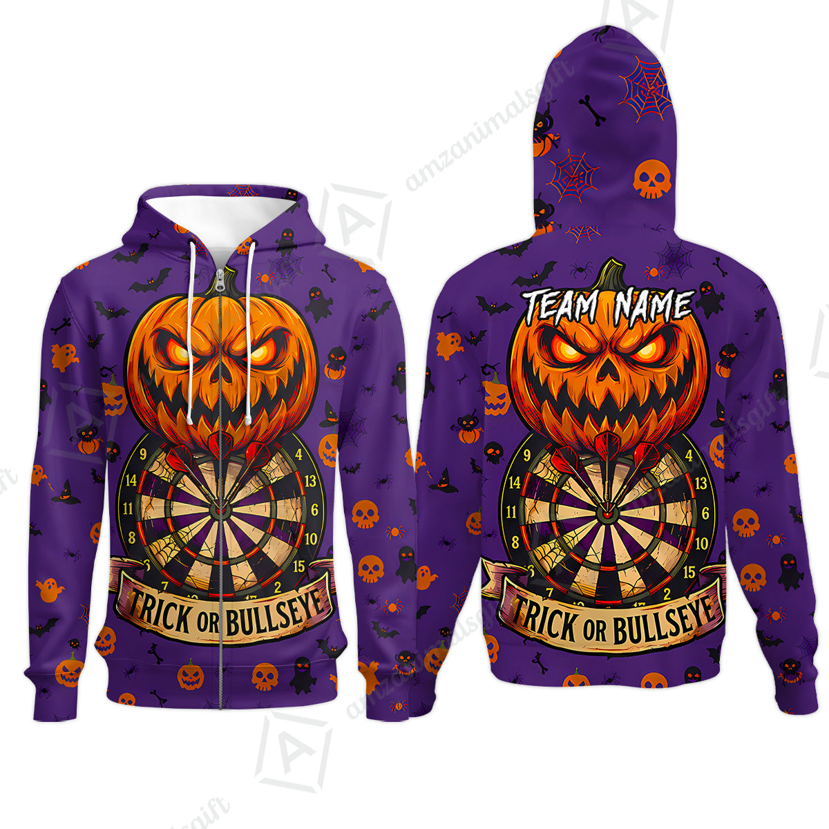 Zip Hoodie||Purple