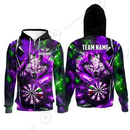 Zip Hoodie||Purple
