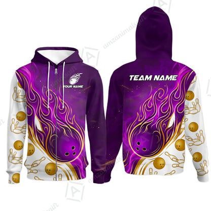 Zip Hoodie||Purple