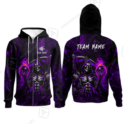 Zip Hoodie||Purple