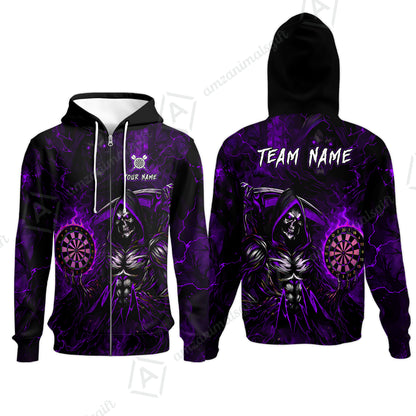 Zip Hoodie||Purple