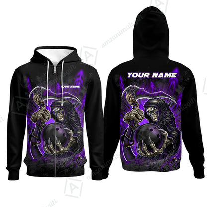 Zip Hoodie||Purple