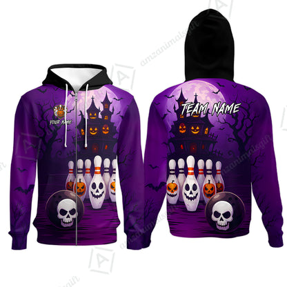 Zip Hoodie||Purple