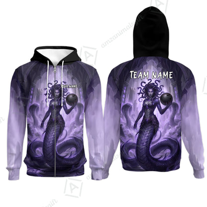 Zip Hoodie||Purple