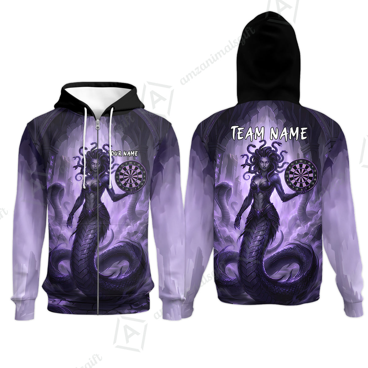 Zip Hoodie||Purple