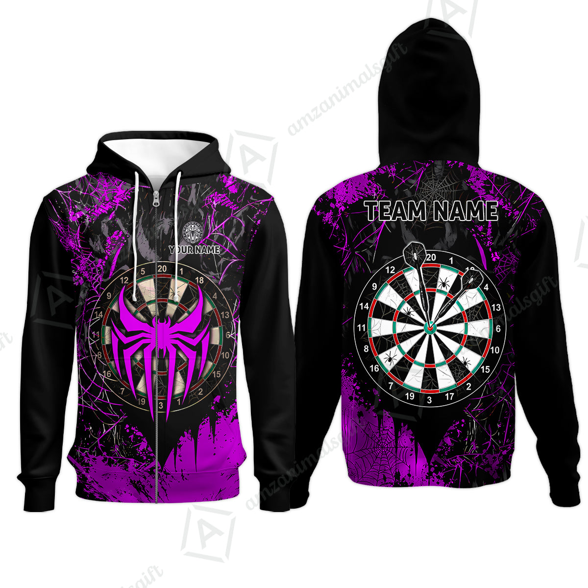 Zip Hoodie||Purple