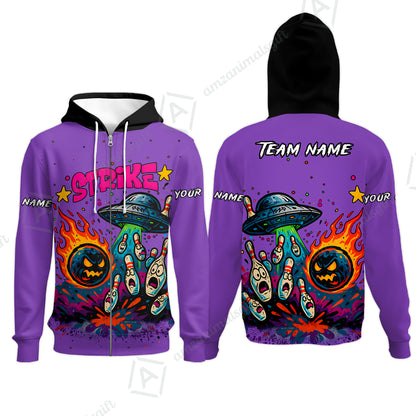 Zip Hoodie||Purple