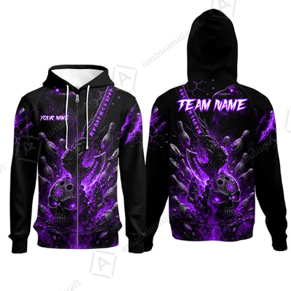 Zip Hoodie||Purple