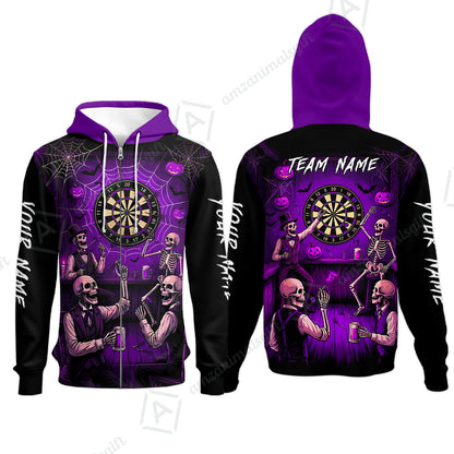 Zip Hoodie||Purple