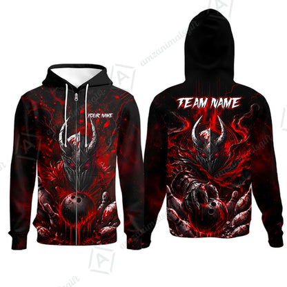 Zip Hoodie||Red