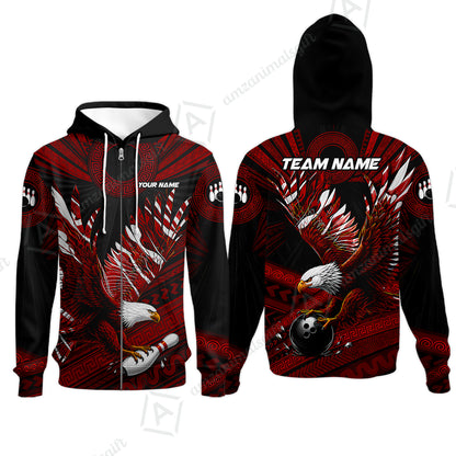 Zip Hoodie||Red