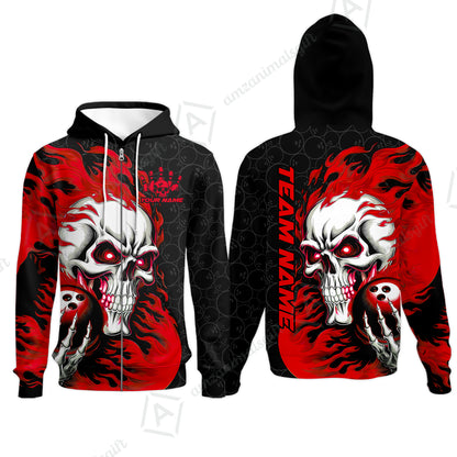 Zip Hoodie||Red