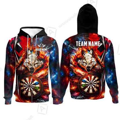 Zip Hoodie||Red