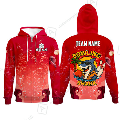 Zip Hoodie||Red