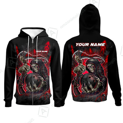 Zip Hoodie||Red