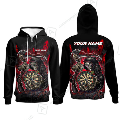 Zip Hoodie||Red