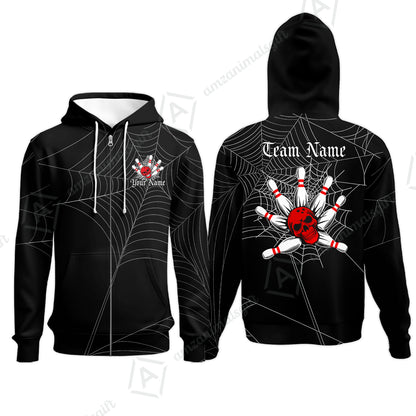 Zip Hoodie||Red