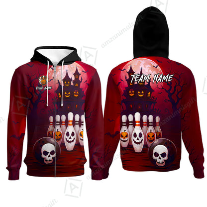 Zip Hoodie||Red