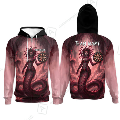 Zip Hoodie||Red