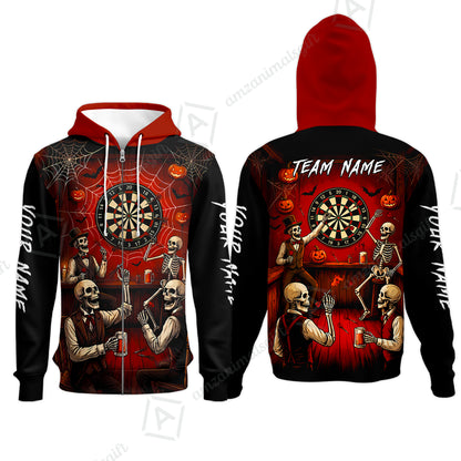 Zip Hoodie||Red