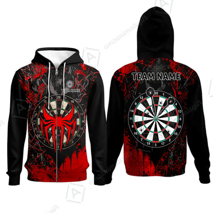 Zip Hoodie||Red