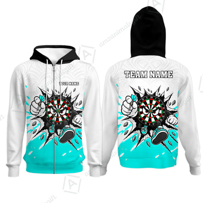 Zip Hoodie||Turquoise