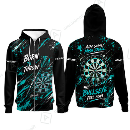 Zip Hoodie||Turquoise