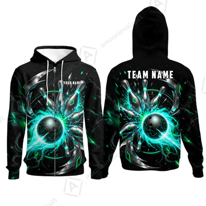 Zip Hoodie||Turquoise